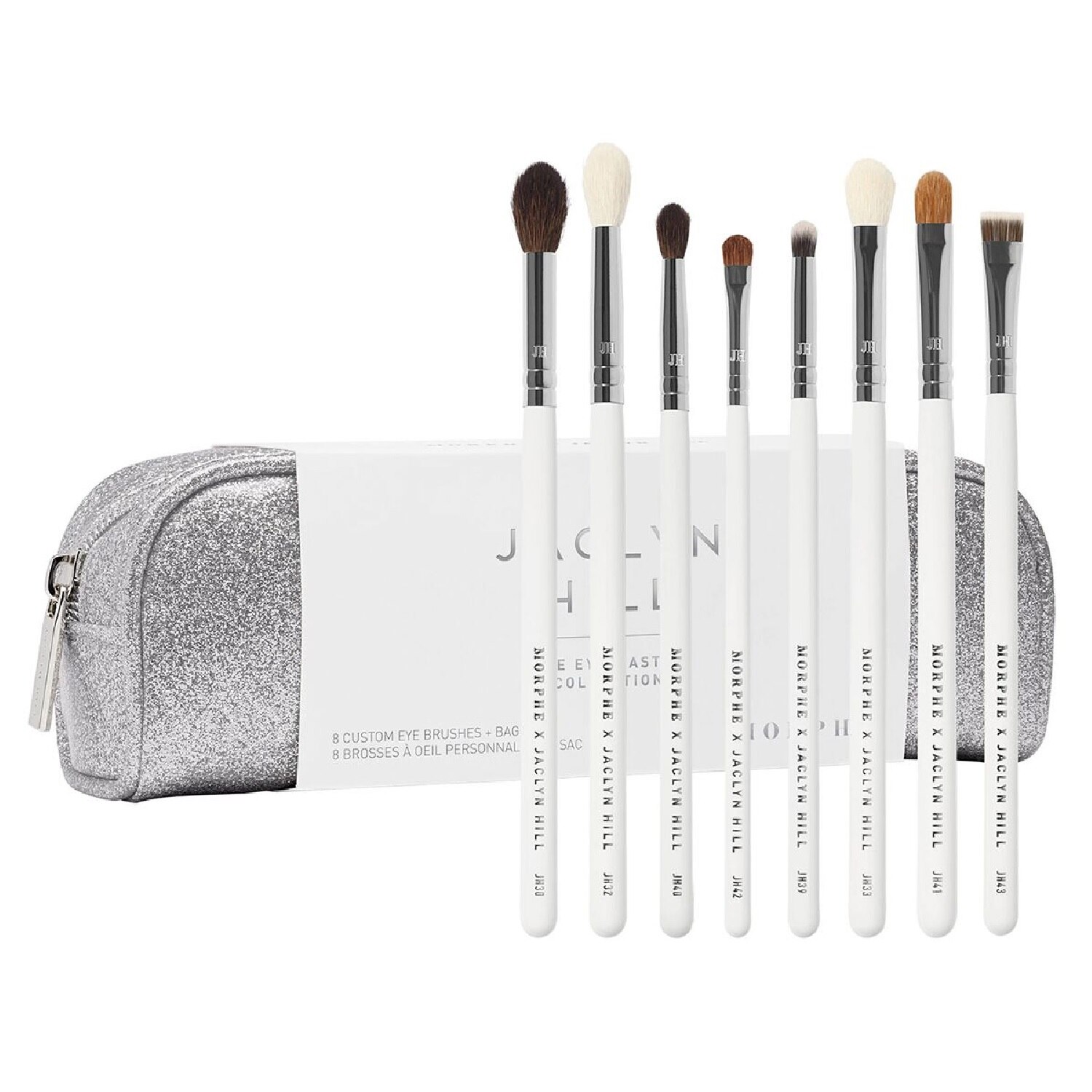 MORPHE X JACLYN HILL THE EYE MASTER BRUSH SET (8 BROCHAS PARA OJOS PERSONALIZADAS + BOLSA)